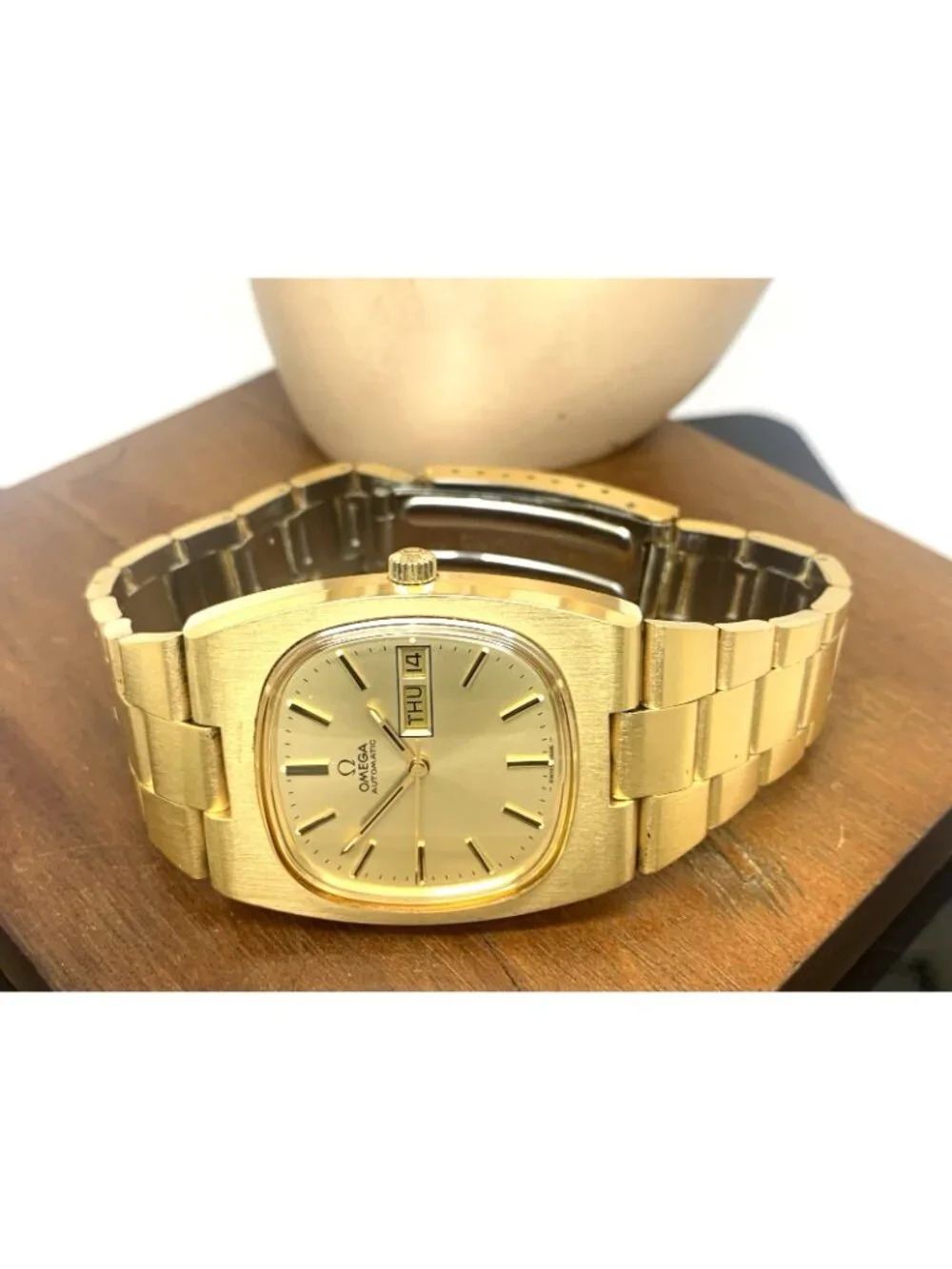 Omega 166.0192 Men's Watch 1020 Vintage Swiss Automatic Day Date Gold Steel 36mm